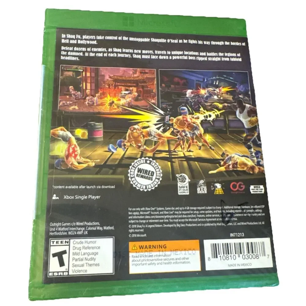 Shaq Fu: A Legend Reborn (Microsoft Xbox One, 2018) BRAND NEW SEALED